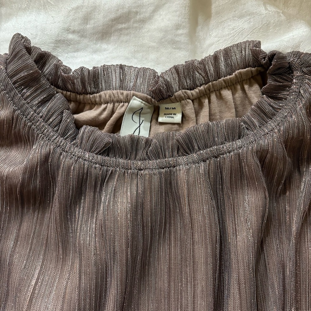 Joie Metallic Pullover Blouse, Size Medium - Picture 9 of 13